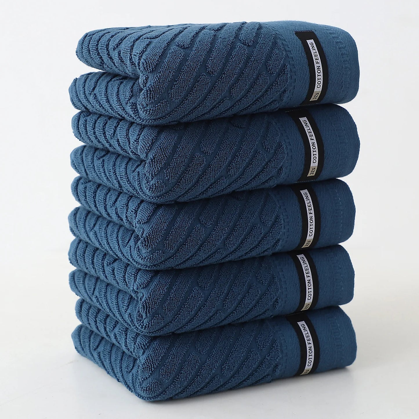 5-Pack Cotton Towel Set, Highly Absorbent, Skin-Friendly  Bathroom, Face Washing, Bathing and Traveling