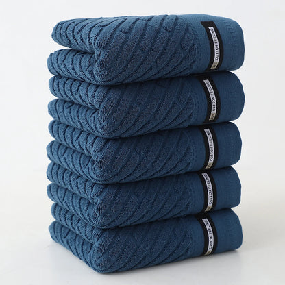 5-Pack Cotton Towel Set, Highly Absorbent, Skin-Friendly  Bathroom, Face Washing, Bathing and Traveling