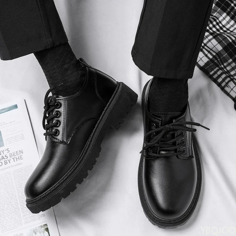 Spring Autumn Men Business, Dress Shoes Black Casual Comfortable Anti slip Wear resistant.