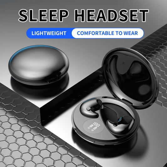 Sleep Invisible Earphone, Mini Hidden Headphones, In Ear IPX5 Waterproof Earbuds with Mic, HIFI Music Headset.