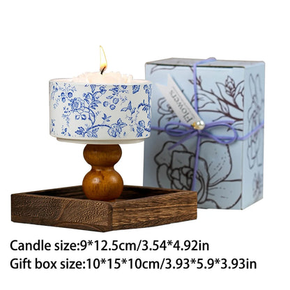 Scented Candles with Wooden Wick Decorative Aromatic  Flameless