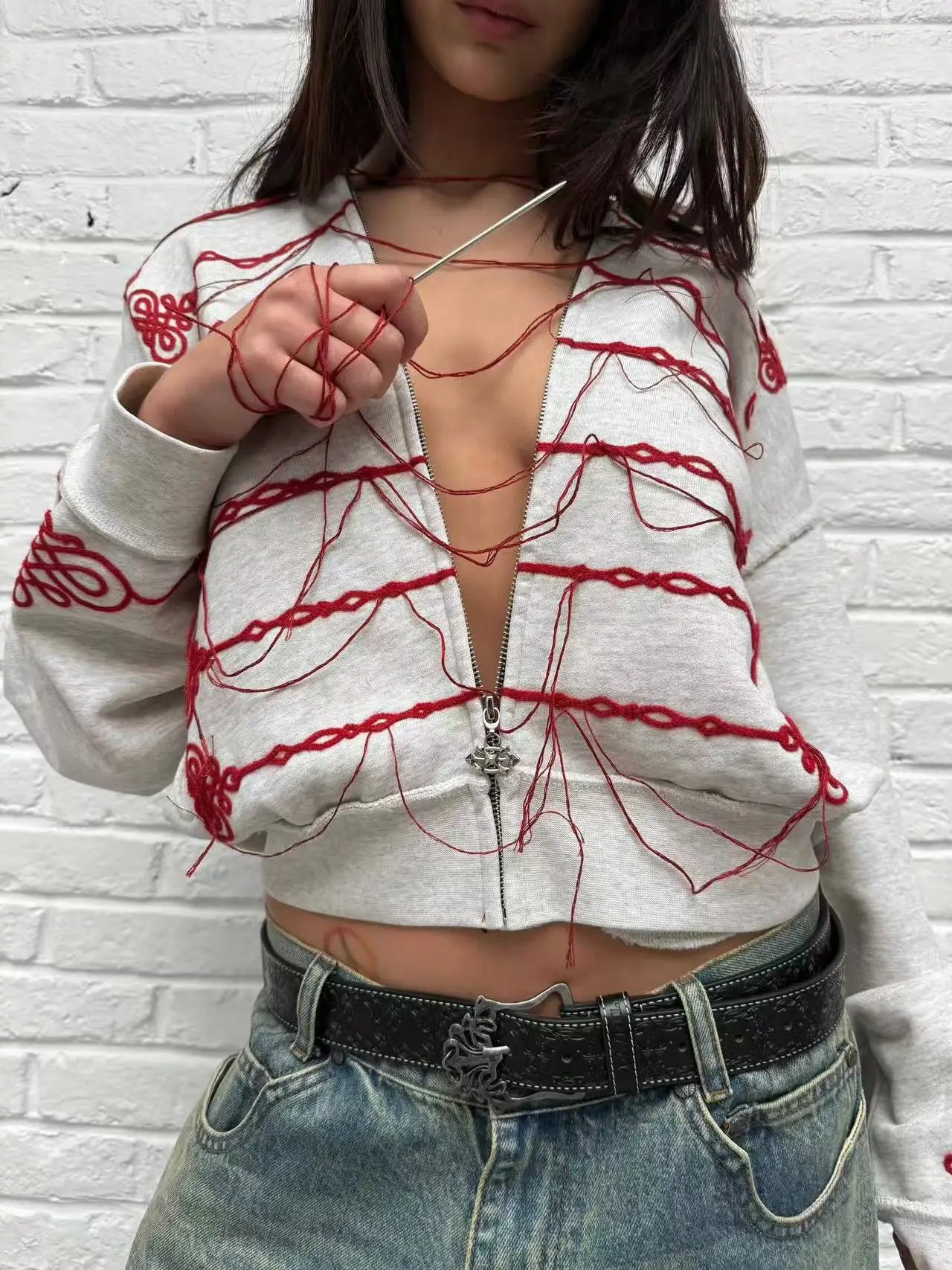 All Top Quality Personality Simple Design Zip Up Hooded Jackets Niche Fashion.