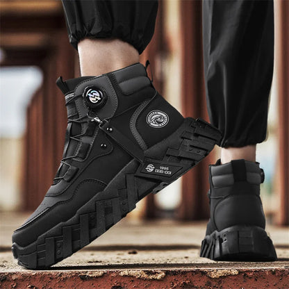 Men Combat Tactical Boots with Straps for Training Waterproof  Multifunctional  Outdoor Hiking Shoes