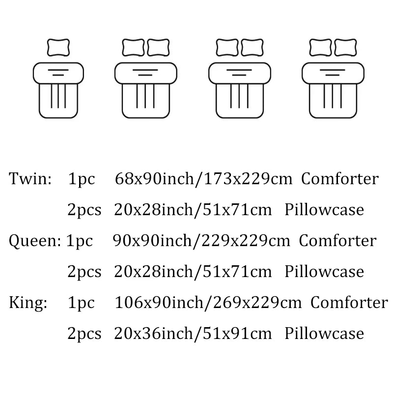 3pcs Reversible Silky Bedding Set, Luxury Soft Satin Comforter with 2 Satin Pillowcases.