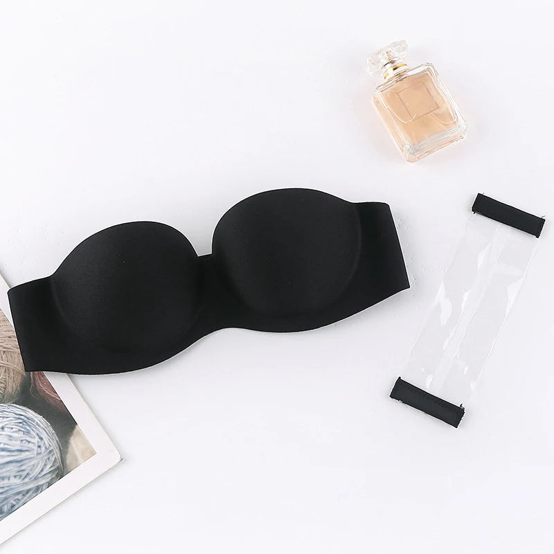 Front Closure Sexy Push Up Bra Invisible Female Brassiere Strapless Seamless.