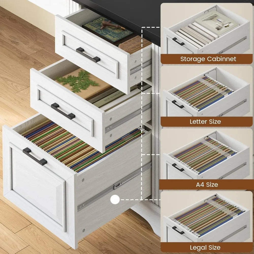 Executive Desk, Computer Desk with Storage Power Outlet.