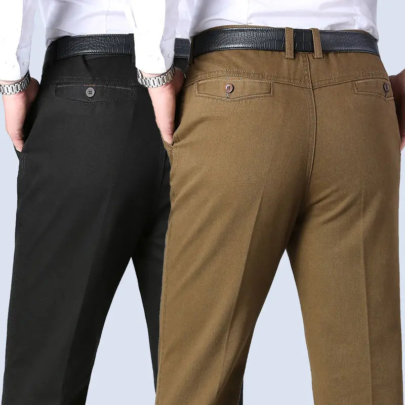 Men Trousers Business Casual Pants, Autumn, Spring Dress Straight Pants.