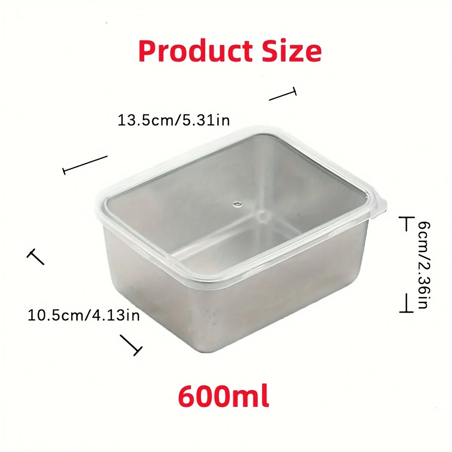 6-Piece Stainless Steel Food Storage Containers Set With Lids - Leakproof, Stackable & Reusable For Camping, Picnics, School.
