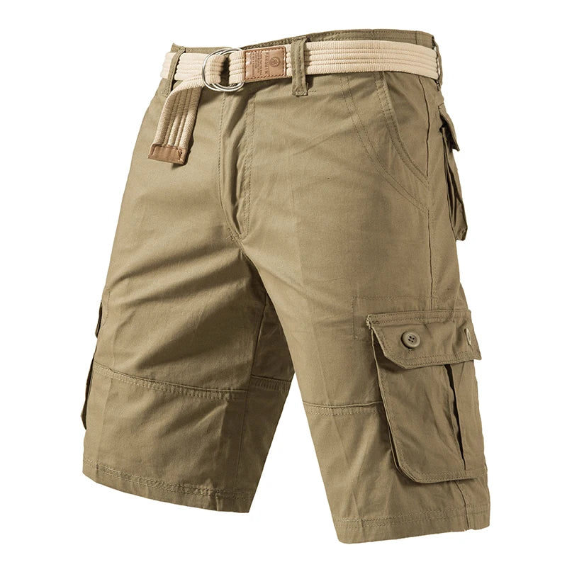 Cargo Knee Shorts Men Sports Casual Bermuda Shorts, Plus Size Cotton Half Pants.
