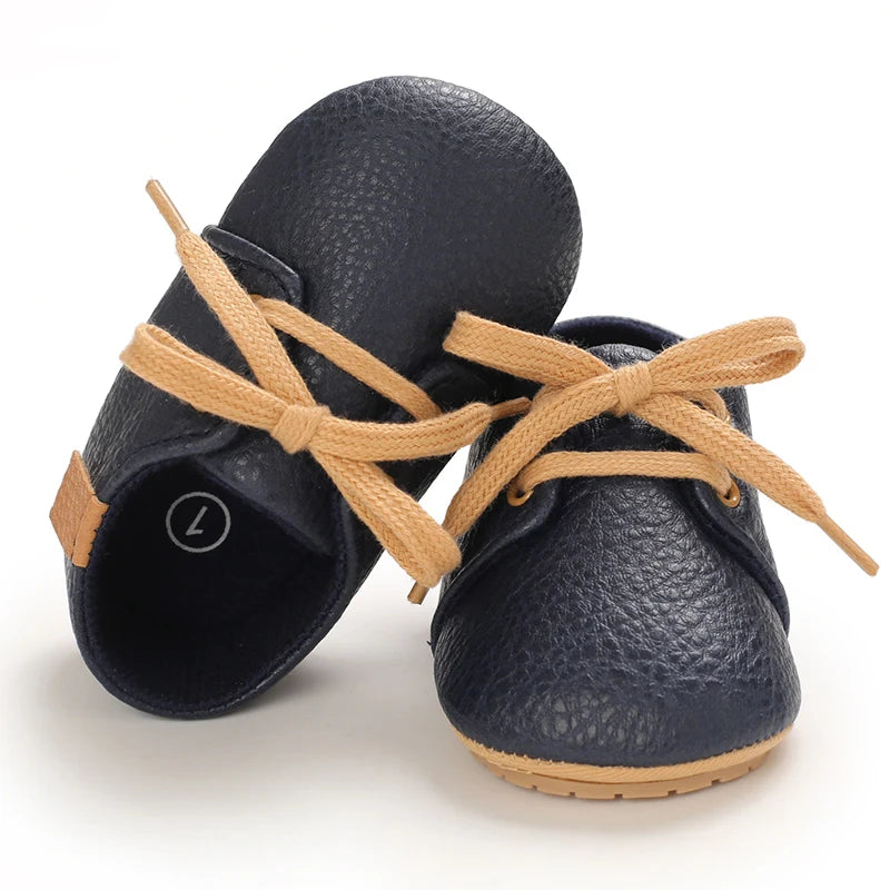 Baby Mid Top Sneakers - Classic Solid Color Casual Sneakers,  Non slip Rubber Sole, Beginner's Children's Shoes.