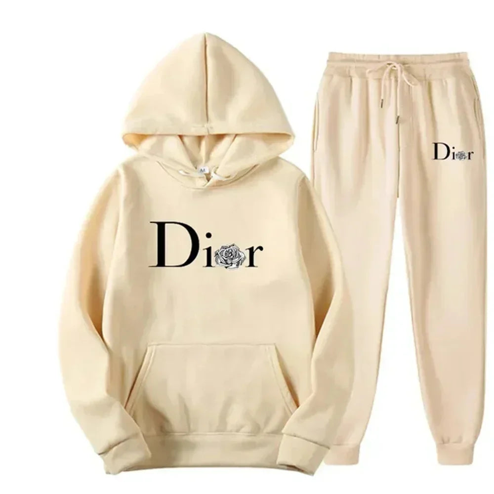 New Men Fashion Fitness Outdoor Jogging and Casual Sets, Autumn Two-piece Long-sleeved Sweatshirts and Sweatpants for Men.