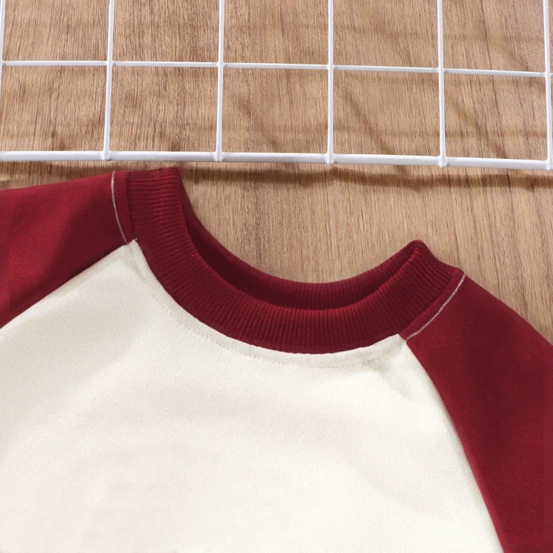 Spiderman Print Boys Spliced Sweatshirt 2-piece Sets, Kids O Neck Hoodies and Long Pant.