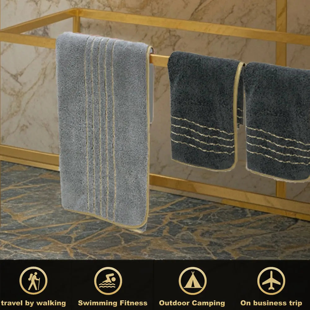 2pcs Set  Bathroom Towel Sets, Thickened Absorbent Bath Embroidered. Christmas Gift  Sets.