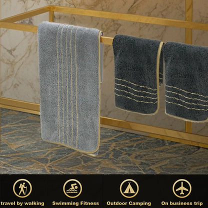 2pcs Set  Bathroom Towel Sets, Thickened Absorbent Bath Embroidered. Christmas Gift  Sets.