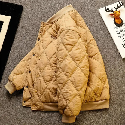 Winter Baseball Coat for Men, Solid Color Bomber