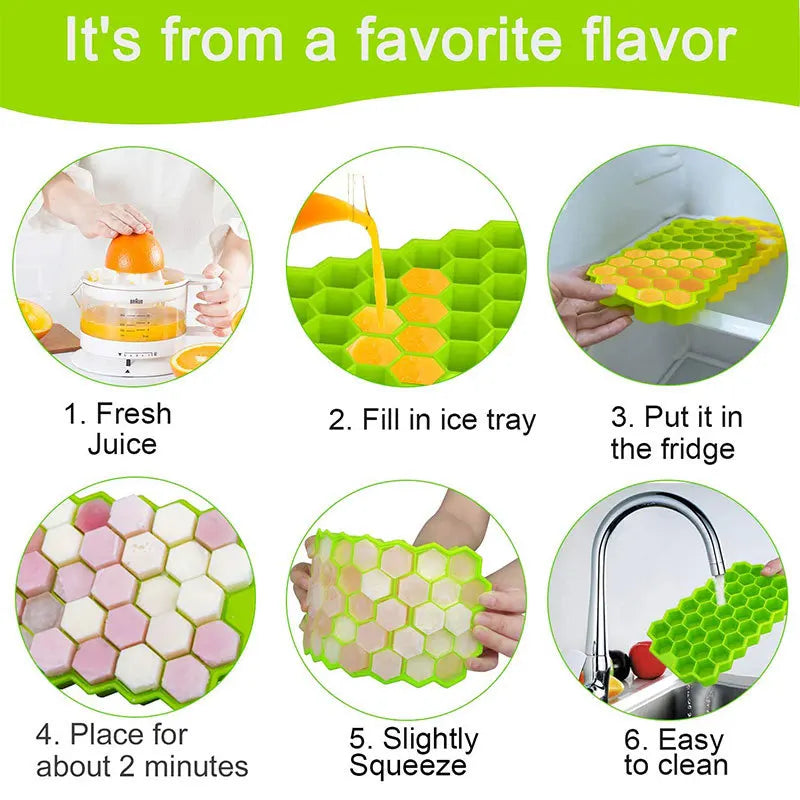 4/2/1PCS Silicone Ice Cube Mold,148 Cube Large-capacity Ice Trays, Food Grade Ice Maker Reusable with Lids.