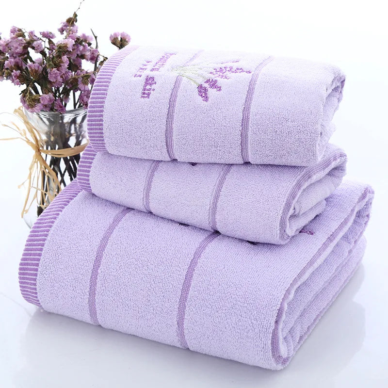 Luxury White Lavender, Purple Bath Towels, for Adults and Children,  Christmas Gift, 1Pc