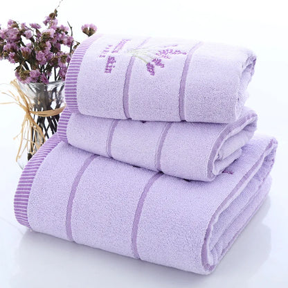 Luxury White Lavender, Purple Bath Towels, for Adults and Children,  Christmas Gift, 1Pc