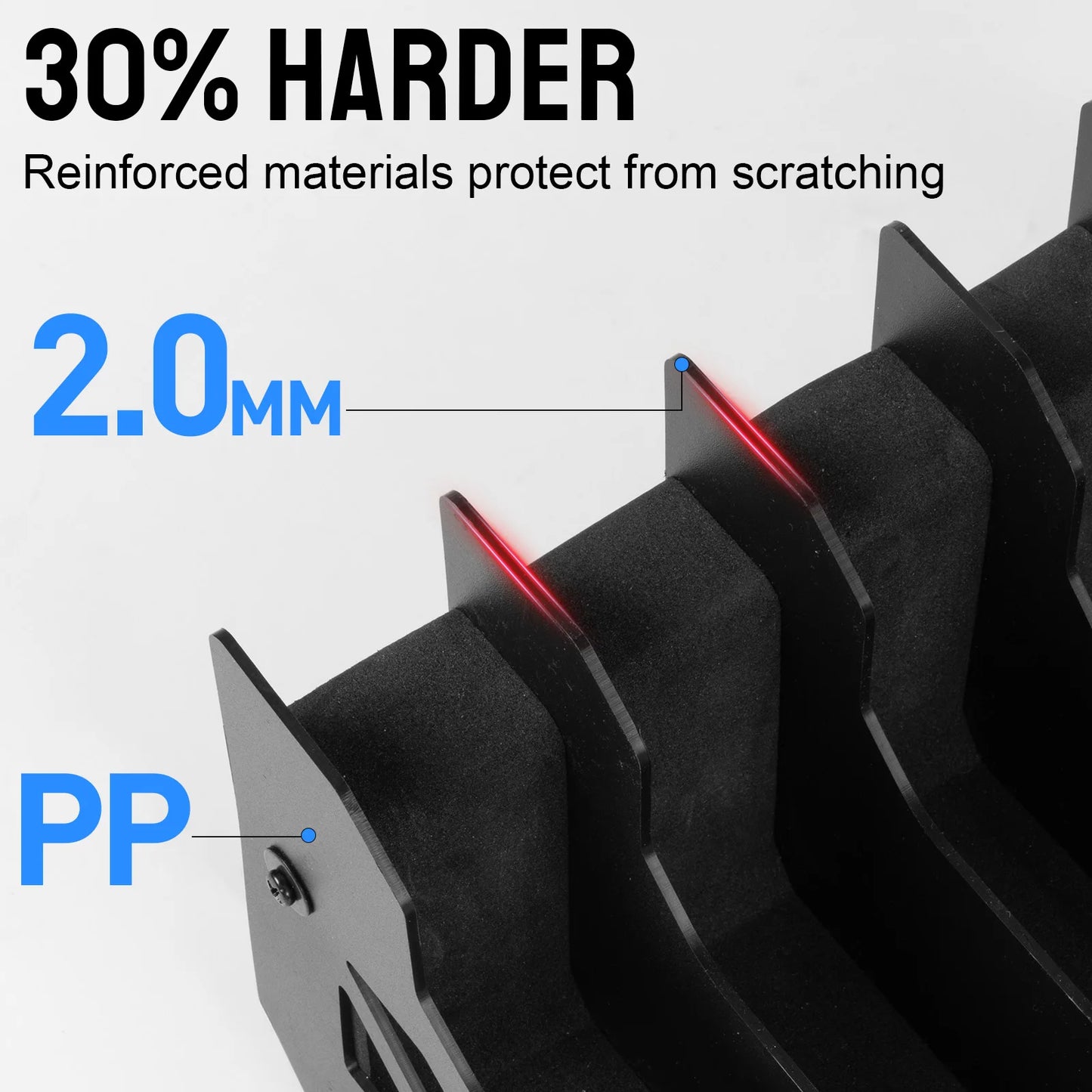 4/6/8 Slot Foam Pistol Rack for Gun Safe, Handgun Rack with Anti-slip Magnetic Strip.