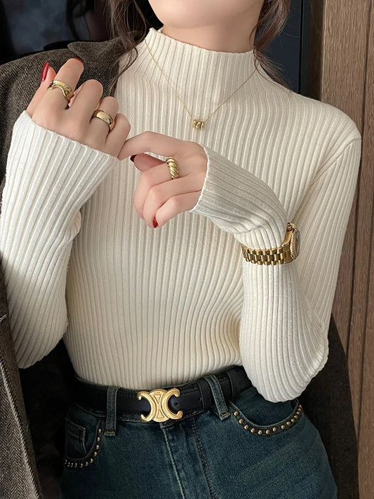 Autumn Winter 2025 Women Long Sleeve Turtleneck Sweater.