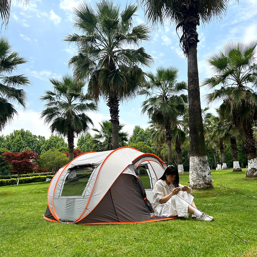 Waterproof Pop-Up Tent for 5-8 People Outdoor Camping Hiking