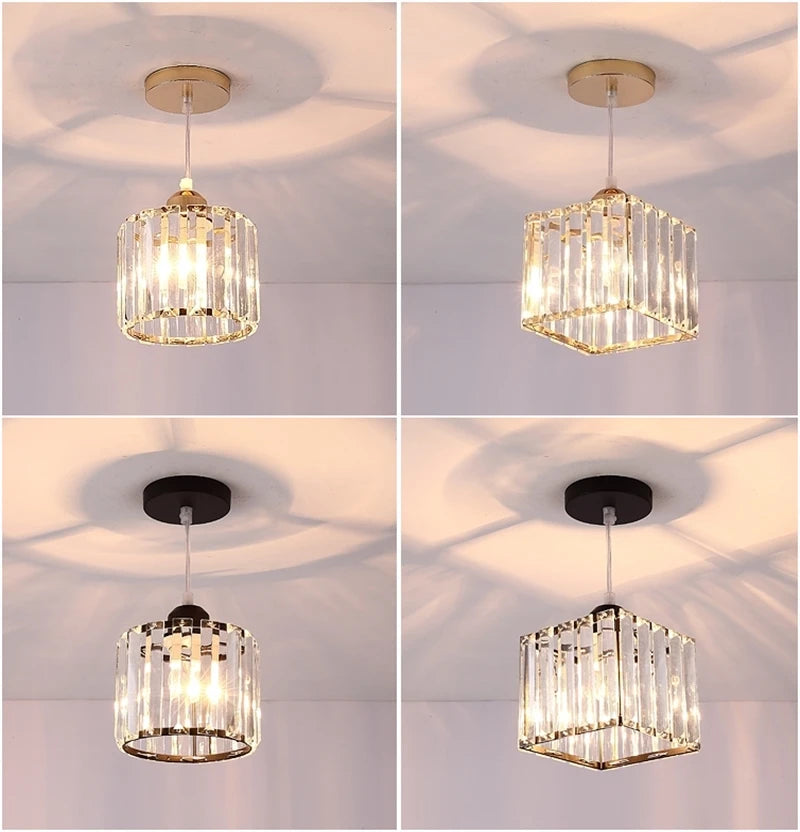 LED Creative Personality Crystal Ceiling Lamp Corridor Entrance Chandelier.