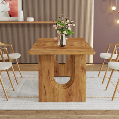 Modern Dining Table for 6 to 8 People, 71" Large Kitchen Dining Table.