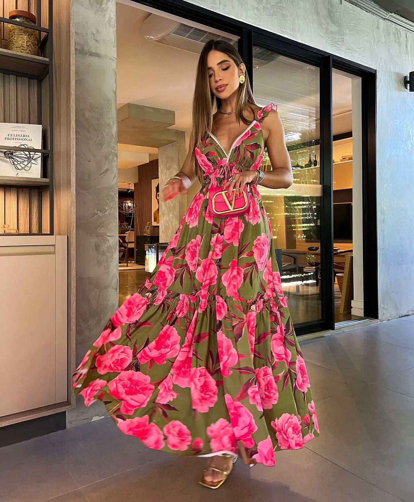 Ruffle Beach Cover Up Floral Hot Swimsuits, 2025 Sexy Beach Outfits For Women, Tunics for Beach Cover Up.