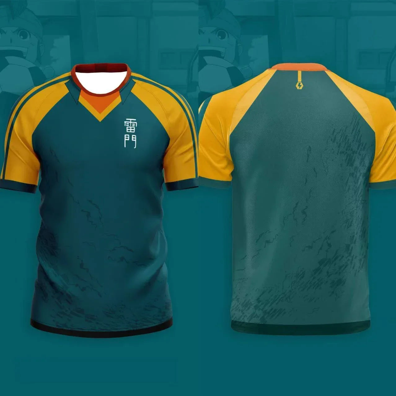 Soccer Anime Jersey Boys Girls Clothes Sports Casual Breathable Quick Dry Oversized Daily Training Tee.