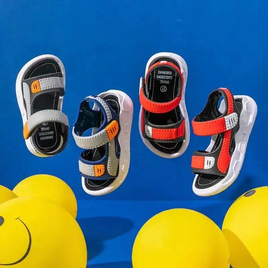 Children's Sandals, Summer New Style Imitation Leather, Soft Bottom Beach Sandals.