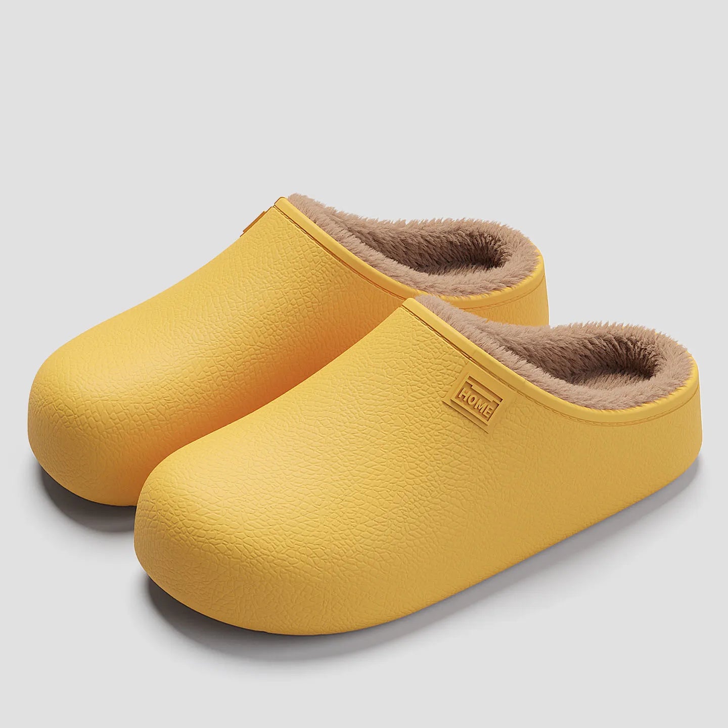 EAV waterproof slippers for autumn and winter, warm and non slip thick soled slippers.