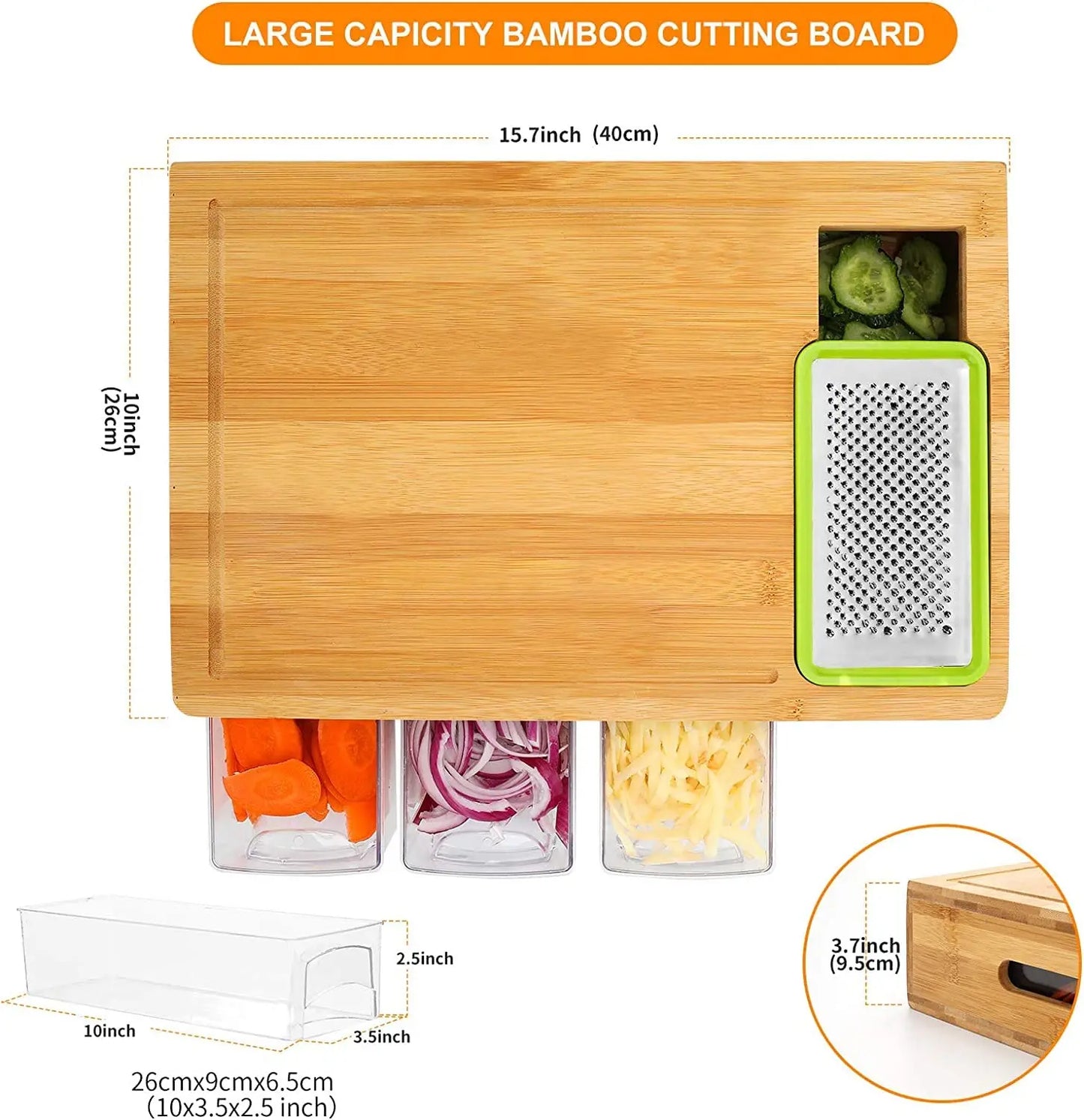 Multi Functional Drawer Style Cutting Board Kitchen Set