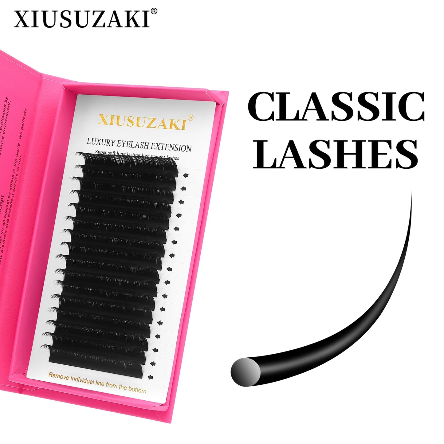 XIUSUZAKI Classic Individual Eyelashes Extensions  Black Classic