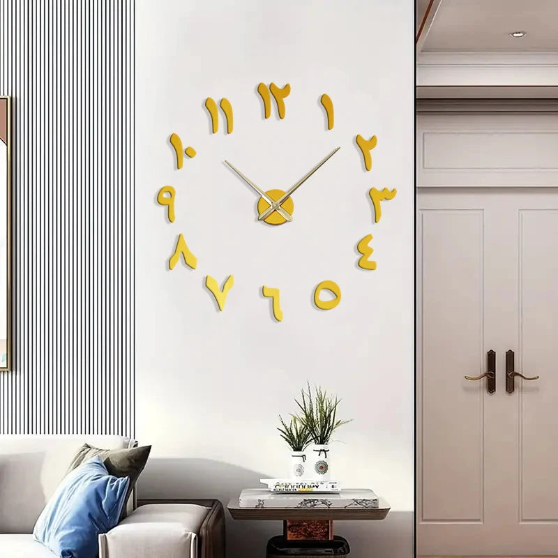 Large wall clock mirror, digital  wall  clock  living room and study.