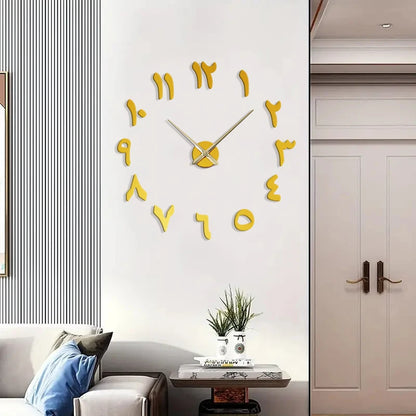 Large wall clock mirror, digital  wall  clock  living room and study.