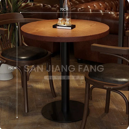 Retro Bar Dining Table and Chair Combination, Booth Table Chair, Dining