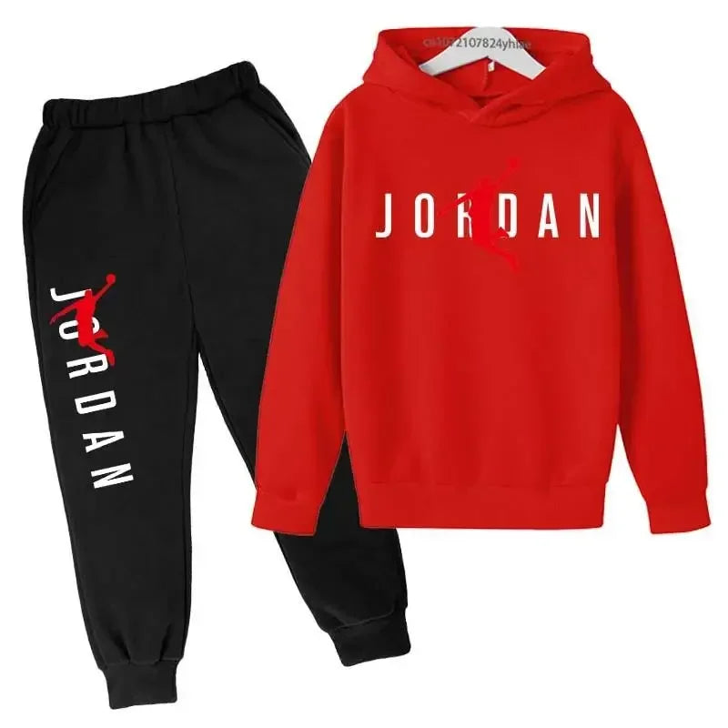 Kids Leisure Letter Print 2pcs Hoodie+Pants ,Outfits Streetwears, Children Clothes.