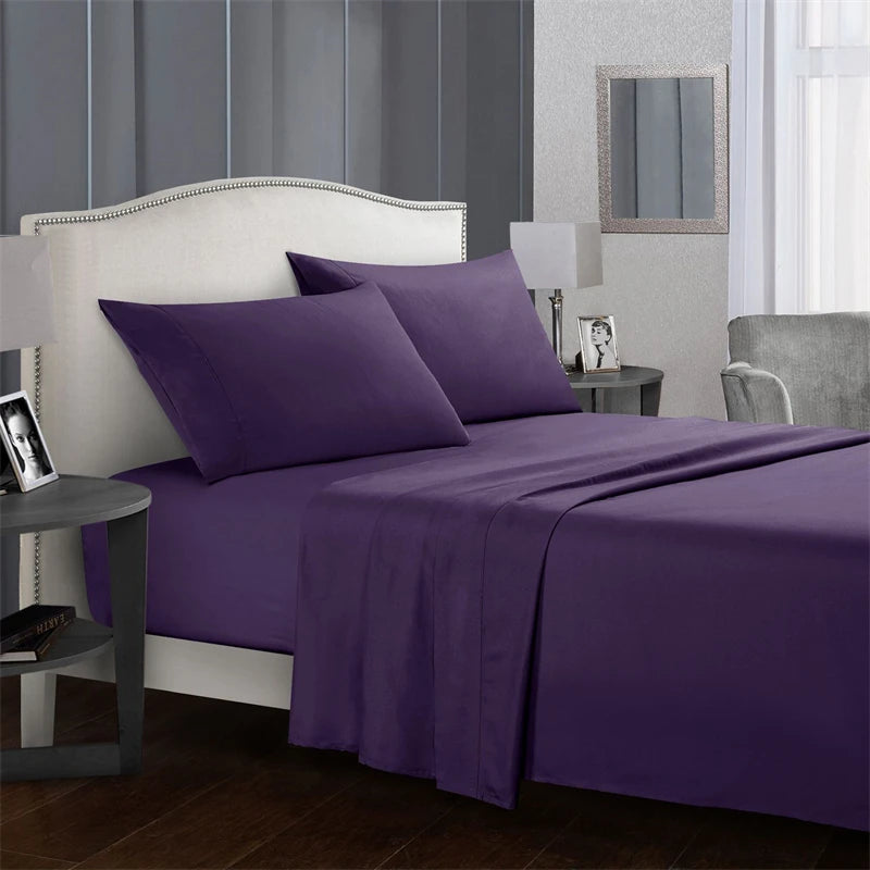 High-quality Simple King Size Bed Sheet Set  Fitted Sheets  Queen Durable Bed Covers.