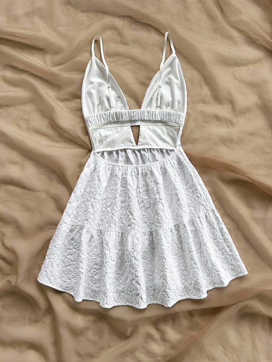 Women Spring Summer Pure Color Strapless, Backless ,Elegant Dress Chic Minimalist Design.