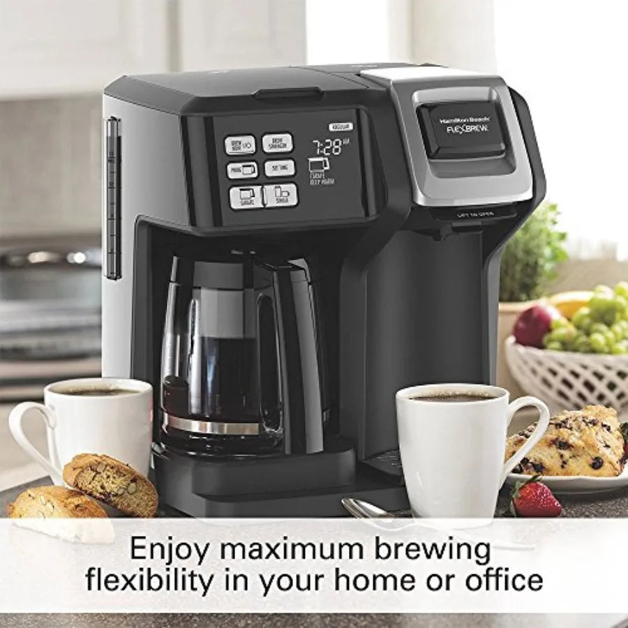 FlexBrew 2-Way Brewer Programmable Coffee Maker, 49976 Bundle with Support Extension, for Home and Office Use, Offers Customizable.