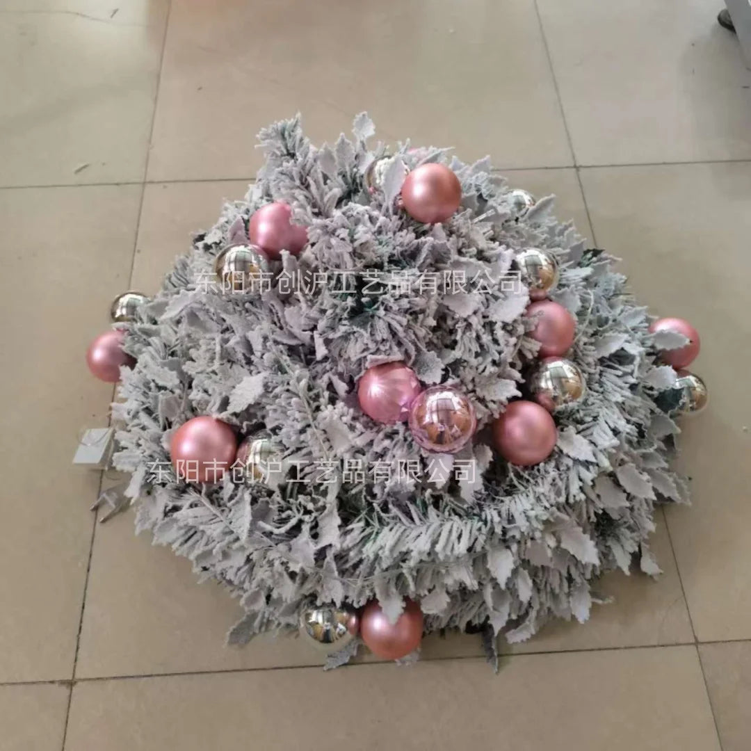 1.2m-2.1m Foldable Pre-Decorated Christmas Tree, Pop-Up Festive Decoration.