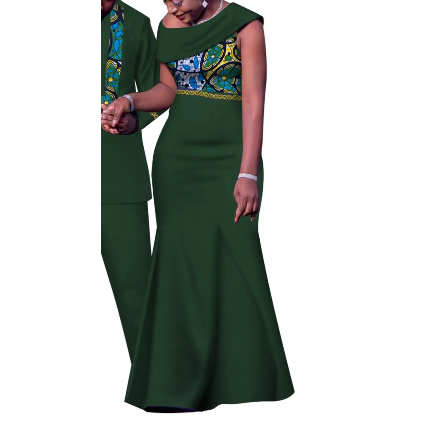 African Couple Outfits Match Sets Dashiki, African Men suit ,and Dresses for Women Couple Clothing WYQ905.