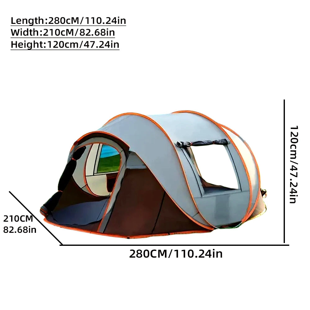 Waterproof Pop-Up Tent for 5-8 People Outdoor Camping Hiking