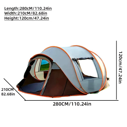 Waterproof Pop-Up Tent for 5-8 People Outdoor Camping Hiking