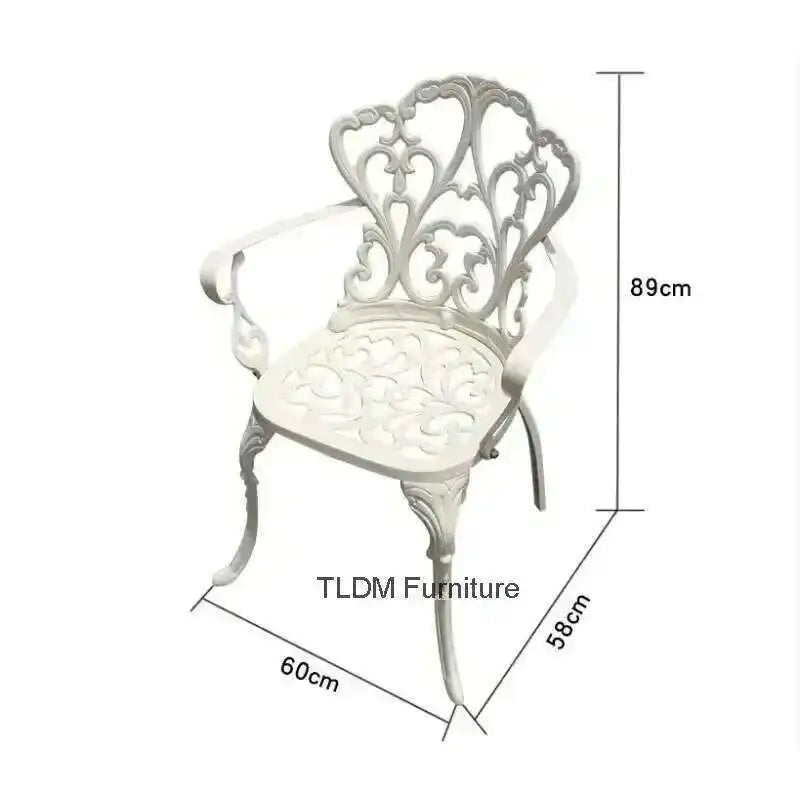 Outdoor Cast Aluminum Tables and Chairs Set, Courtyard, Garden ,Terrace Combination