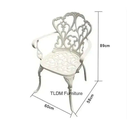 Outdoor Cast Aluminum Tables and Chairs Set, Courtyard, Garden ,Terrace Combination