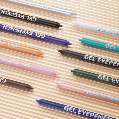 12 Colors Shine Pearlescent Eyeliner Pencil Waterproof Eyeliner Gel Pen