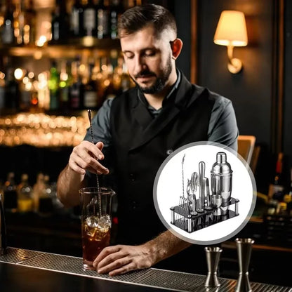 Professional Bar Tool Set, Stainless Steel Cocktail Shaker Set.