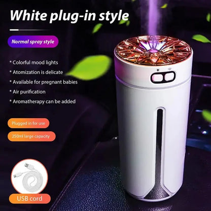 Car Air Humidifier USB Portable Remove Odors,  Color Lamp Air Purifier Auto Spray