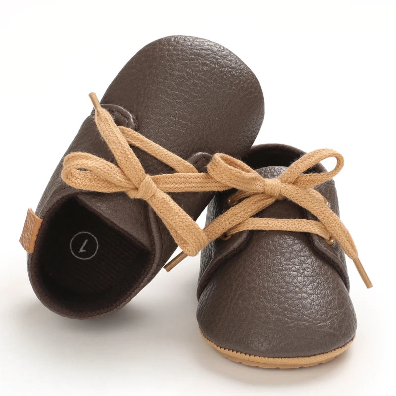 Baby Mid Top Sneakers - Classic Solid Color Casual Sneakers,  Non slip Rubber Sole, Beginner's Children's Shoes.